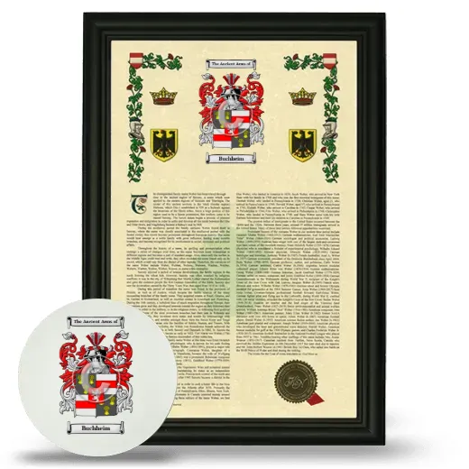 Buchheim Framed Armorial History and Mouse Pad - Black
