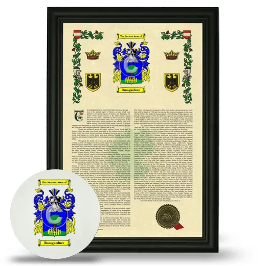 Bumgardner Framed Armorial History and Mouse Pad - Black