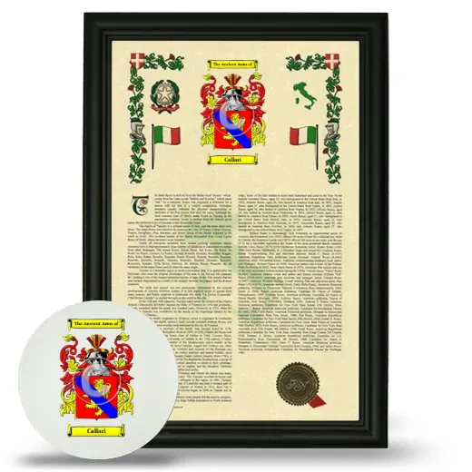 Callari Framed Armorial History and Mouse Pad - Black