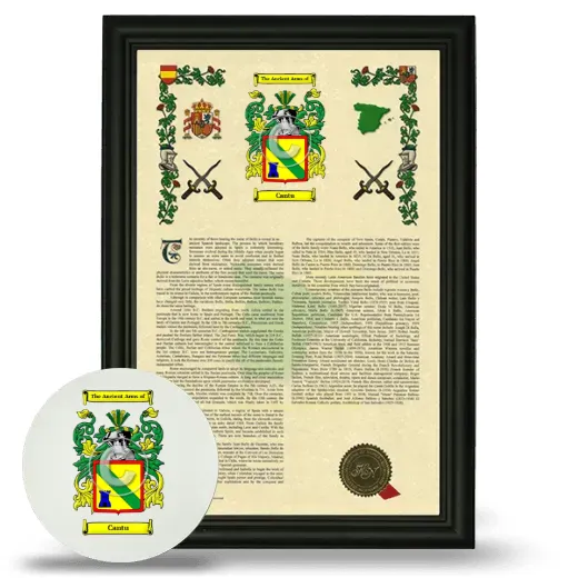 Cantu Framed Armorial History and Mouse Pad - Black