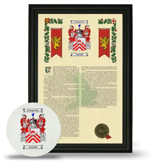 Cassand Framed Armorial History and Mouse Pad - Black