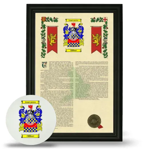 Cliffeart Framed Armorial History and Mouse Pad - Black
