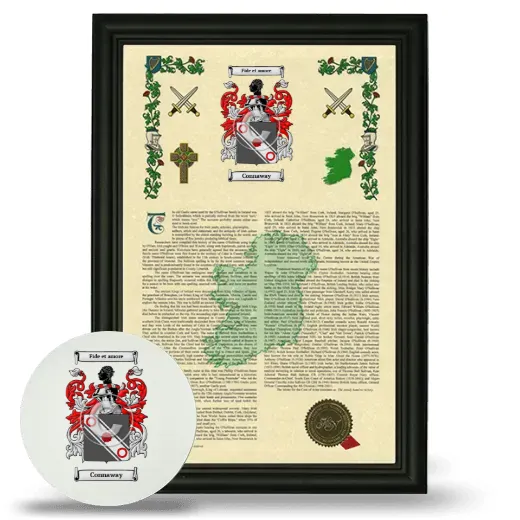 Connaway Framed Armorial History and Mouse Pad - Black
