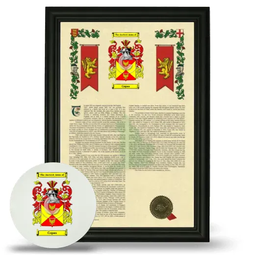 Copas Framed Armorial History and Mouse Pad - Black