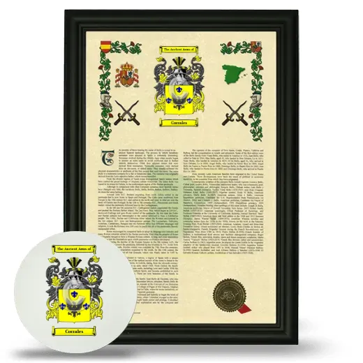 Corrales Framed Armorial History and Mouse Pad - Black