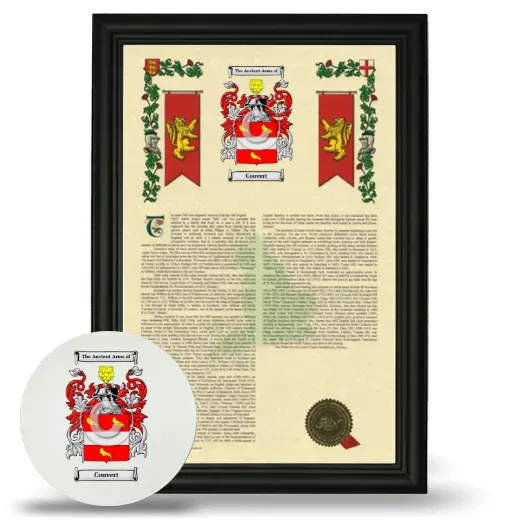 Couvert Framed Armorial History and Mouse Pad - Black