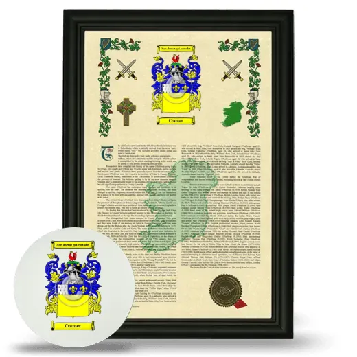 Cramer Framed Armorial History and Mouse Pad - Black