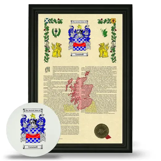 Cresewell Framed Armorial History and Mouse Pad - Black