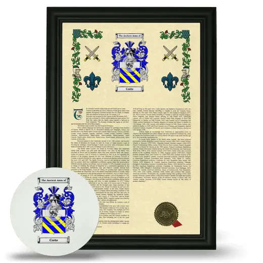 Crete Framed Armorial History and Mouse Pad - Black