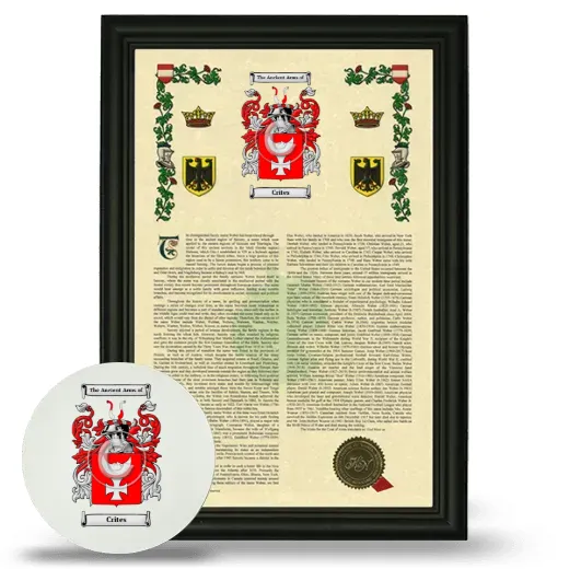 Crites Framed Armorial History and Mouse Pad - Black