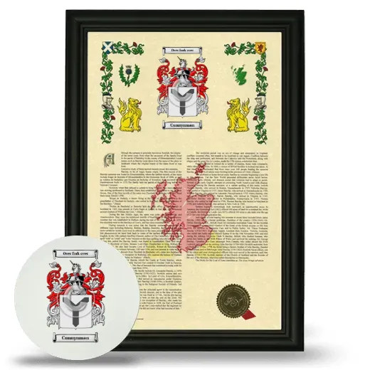 Cunnynman Framed Armorial History and Mouse Pad - Black