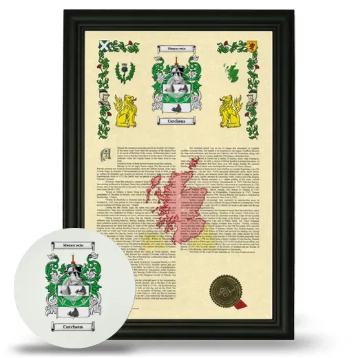 Cutchens Framed Armorial History and Mouse Pad - Black