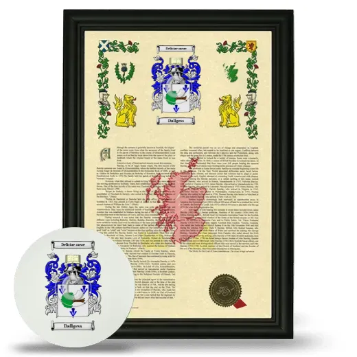 Dallgess Framed Armorial History and Mouse Pad - Black