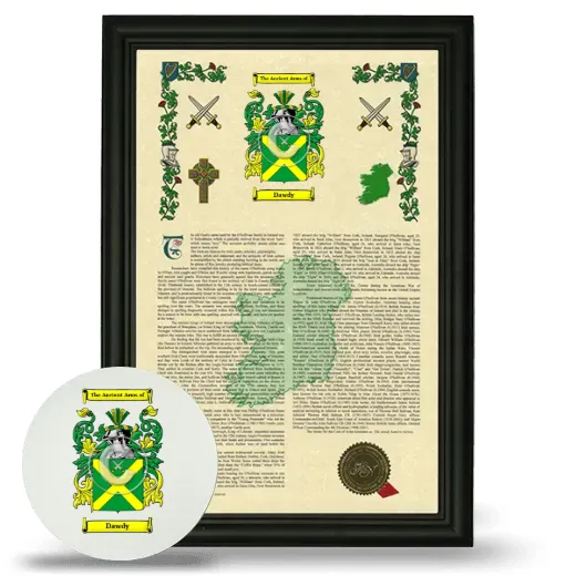 Dawdy Framed Armorial History and Mouse Pad - Black