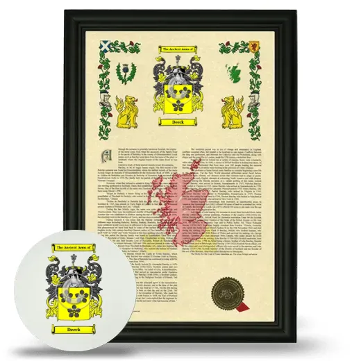 Deeck Framed Armorial History and Mouse Pad - Black
