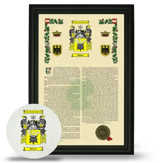 Dehner Framed Armorial History and Mouse Pad - Black