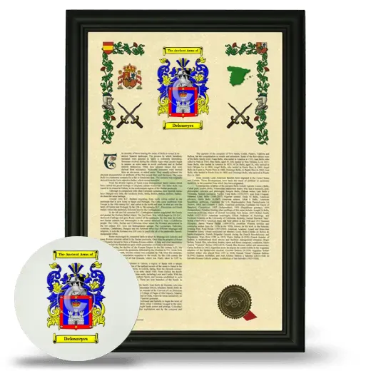 Delosreyes Framed Armorial History and Mouse Pad - Black
