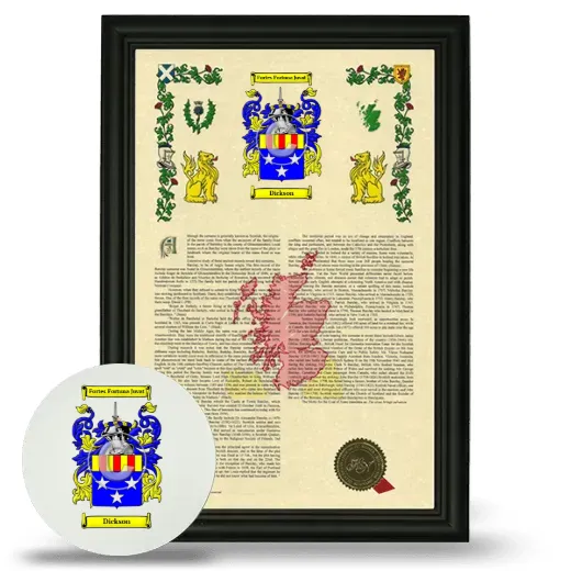 Dickson Framed Armorial History and Mouse Pad - Black