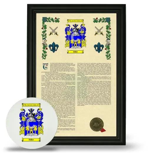 Didot Framed Armorial History and Mouse Pad - Black