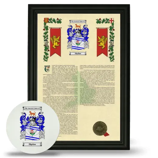 Dipdan Framed Armorial History and Mouse Pad - Black