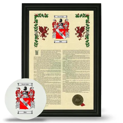 Dirt Framed Armorial History and Mouse Pad - Black