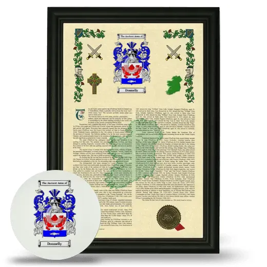 Donnelly Framed Armorial History and Mouse Pad - Black