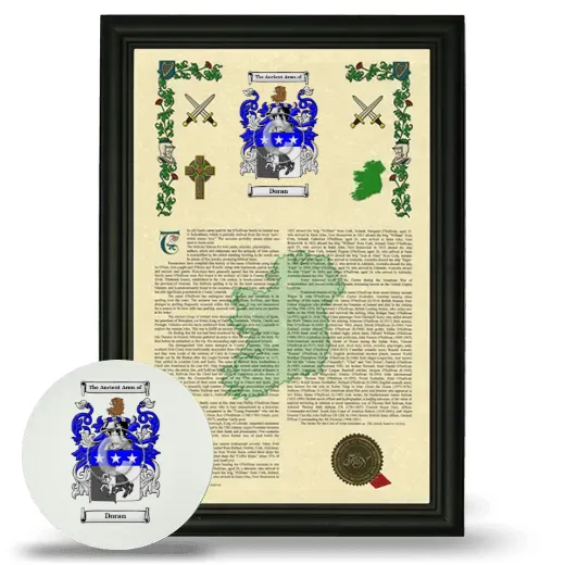 Doran Framed Armorial History and Mouse Pad - Black