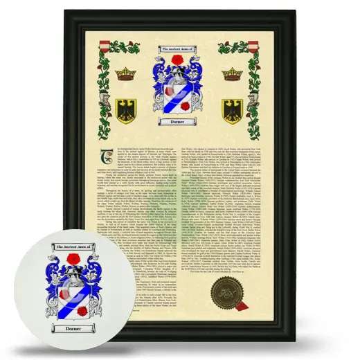 Dorner Framed Armorial History and Mouse Pad - Black