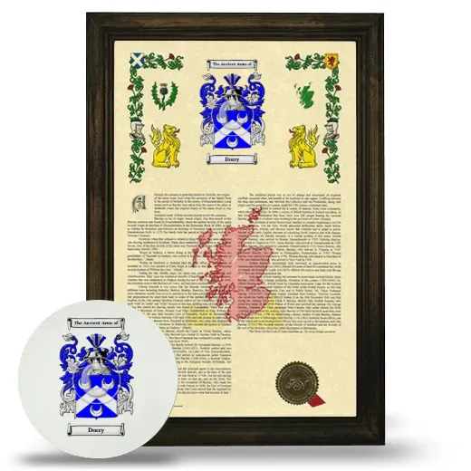 Dorry Framed Armorial History and Mouse Pad - Brown