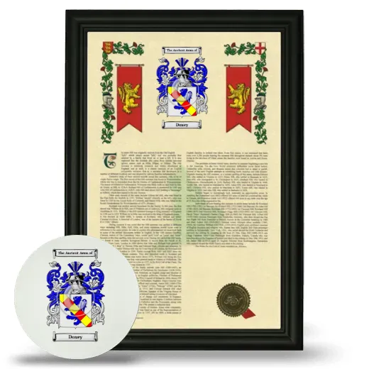 Doxey Framed Armorial History and Mouse Pad - Black