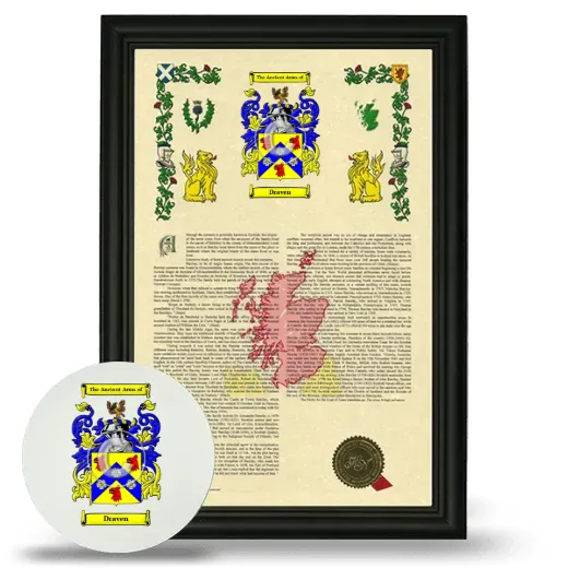 Draven Framed Armorial History and Mouse Pad - Black