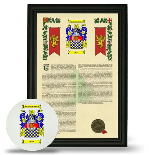 Drax Framed Armorial History and Mouse Pad - Black
