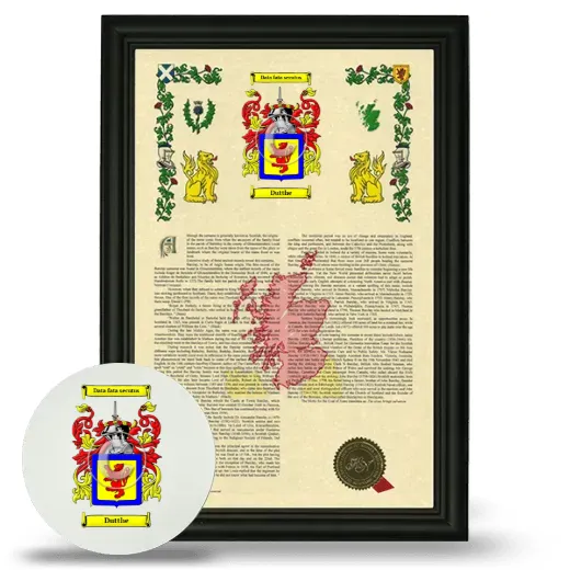 Dutthe Framed Armorial History and Mouse Pad - Black