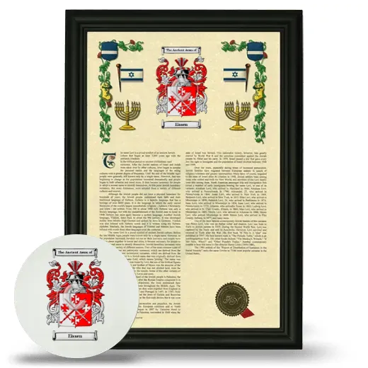 Eissen Framed Armorial History and Mouse Pad - Black