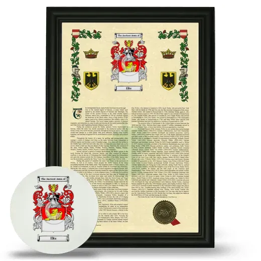 Eltz Framed Armorial History and Mouse Pad - Black