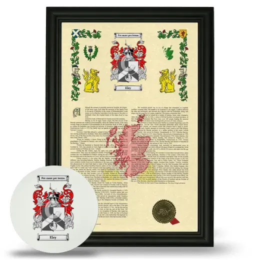 Elzy Framed Armorial History and Mouse Pad - Black