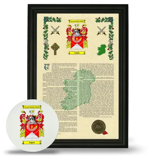 Fagan Framed Armorial History and Mouse Pad - Black