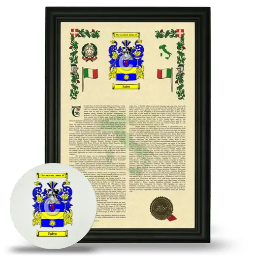 Falvo Framed Armorial History and Mouse Pad - Black