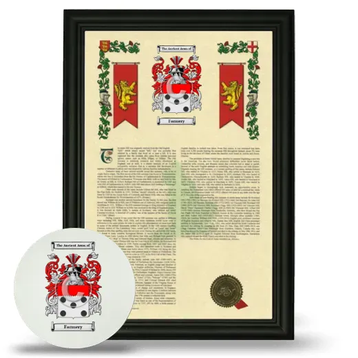 Farmery Framed Armorial History and Mouse Pad - Black