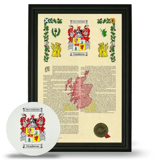 Farquharson Framed Armorial History and Mouse Pad - Black