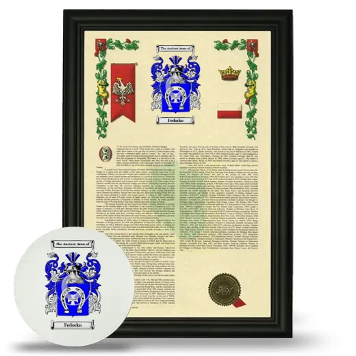Fedorko Framed Armorial History and Mouse Pad - Black