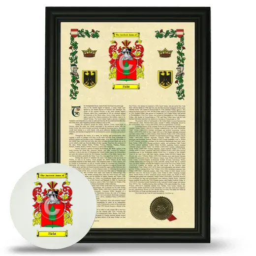 Ficht Framed Armorial History and Mouse Pad - Black