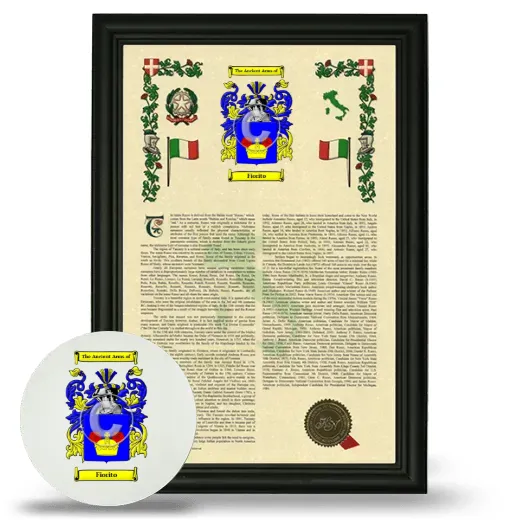 Fiorito Framed Armorial History and Mouse Pad - Black