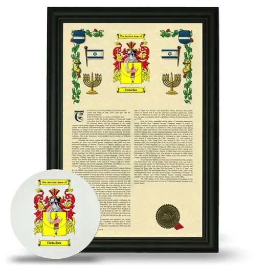 Fleischer Framed Armorial History and Mouse Pad - Black