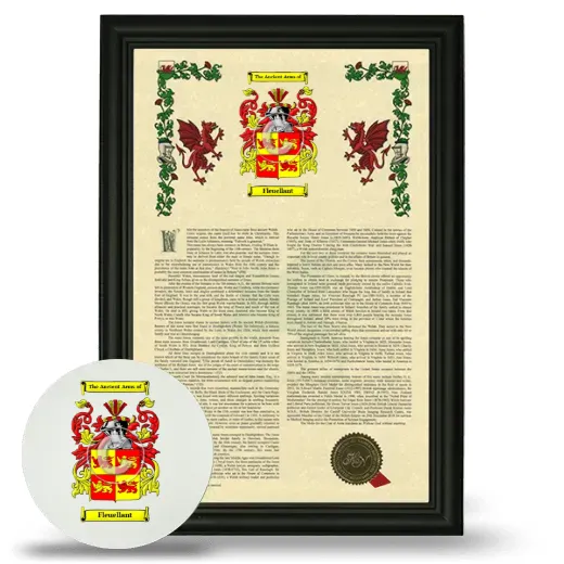 Fleuellant Framed Armorial History and Mouse Pad - Black