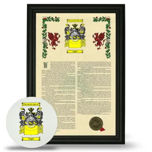 Fogal Framed Armorial History and Mouse Pad - Black