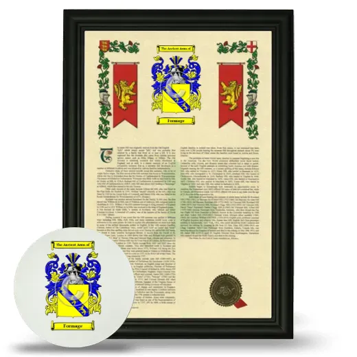 Formage Framed Armorial History and Mouse Pad - Black