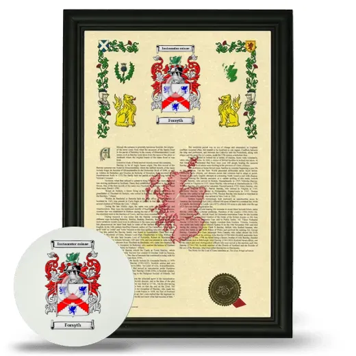 Forsyth Framed Armorial History and Mouse Pad - Black