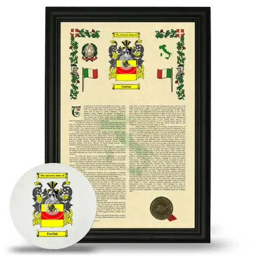 Fortini Framed Armorial History and Mouse Pad - Black
