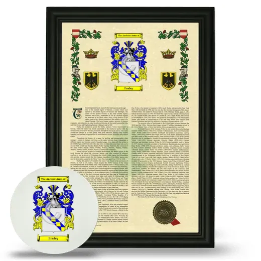 Fraley Framed Armorial History and Mouse Pad - Black